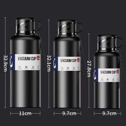 Thumbnail Bình nước thể thao học sinh, bình giữ nhiệt du lịch  dung tích lớn hiển thị nhiệt kèm cốc đựng 2