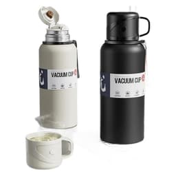 Thumbnail Bình nước thể thao học sinh, bình giữ nhiệt du lịch  dung tích lớn hiển thị nhiệt kèm cốc đựng 3