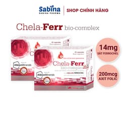 Thumbnail 2H sắt Chela-Ferr Bio Complex. Thực phẩm bảo vệ sức khoẻ cho người thiếu máu thiếu sắt. 1hộp 30 viên 14mg Fe. Olimp Labs 1