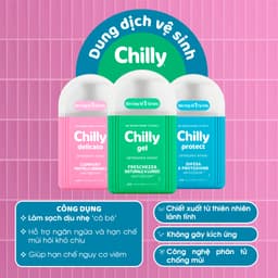 Thumbnail Combo 2 Dung dịch vệ sinh phụ nữ Chilly Delicato + Protect dưỡng ẩm ngừa vi khuẩn, chai 200ml x 2 3