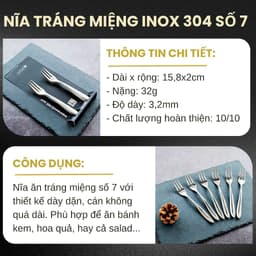 Thumbnail Bộ 6 nĩa inox 304 DandiHome cao cấp, sang trọng, tinh tế 4