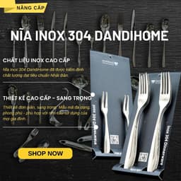 Thumbnail Bộ 6 nĩa inox 304 DandiHome cao cấp, sang trọng, tinh tế 1
