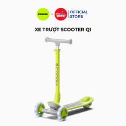 Thumbnail Xe trượt scooter cho bé Cooghi Q1, 3-10 tuổi, bánh LED phát sáng, gấp gọn, siêu nhẹ 1