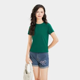 Thumbnail Áo thun nữ MARC FASHION tay ngắn basic CBGN068822 4
