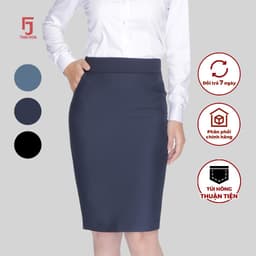 Thumbnail Bộ chân váy nữ bút chì dáng dài cơ bản Thái Hòa 1 lớp (R01), 2 lớp (239, 226) 3