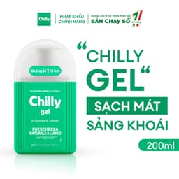 Thumbnail Dung dịch vệ sinh phụ nữ Chilly Gel chiết xuất bạc hà se se lạnh, bùng tươi mát chai 200ml 2