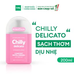 Thumbnail Dung dịch vệ sinh phụ nữ Chilly Delicato chiết xuất lô hội dưỡng mềm mại, sạch dịu 2