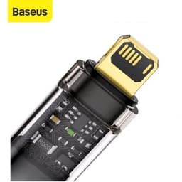 Thumbnail Cáp sạc tự ngắt Baseus Explorer Series USB dùng cho iPhone/iPad 2.4A vải dù siêu bền dài 100CM ( Đen ) 2