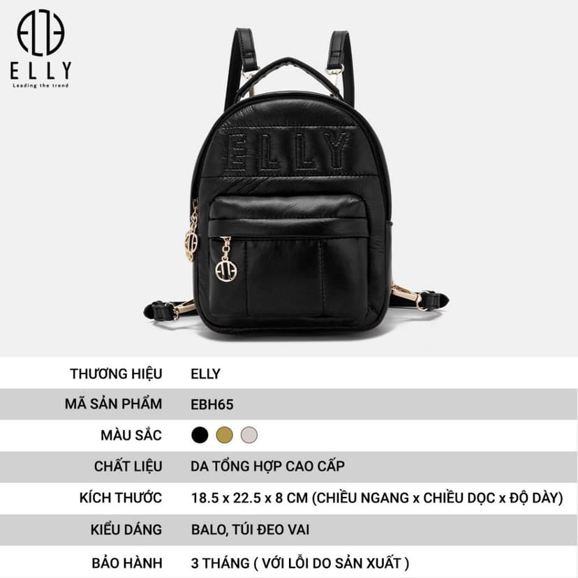 Ảnh BALO NỮ THỜI TRANG ELLY – EBH65 2