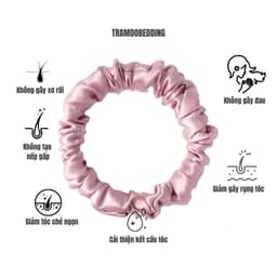 Thumbnail Buộc Tóc Lụa NITE9SILK TRAMDOBEDDING Ngăn Xơ Rối Tóc | Silk Hair Scrunchie | Size S 3