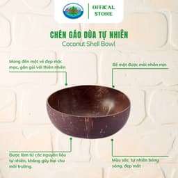 Thumbnail Chén Gáo Dừa Ohiama Coconut Shell Bowl | Dụng Cụ Bàn Ăn, Đồ Thủ Công, Mỹ Nghệ Dừa, Hàng VNXK 2