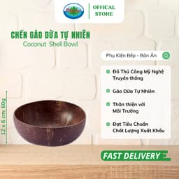Thumbnail Chén Gáo Dừa Ohiama Coconut Shell Bowl | Dụng Cụ Bàn Ăn, Đồ Thủ Công, Mỹ Nghệ Dừa, Hàng VNXK 1