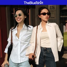 Thumbnail TheBlueTshirt - Áo sơ mi trắng tay dài vạt bầu dáng oversize - Sydney Oversize Shirt - Women 1