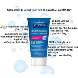 Thumbnail Sữa Rửa Mặt Compliment No Problem ngăn ngừa mụn sạch sâu 200ml 4