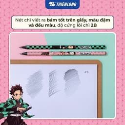 Thumbnail BÚT CHÌ GỖ ĐEN NHÂN VẬT DEMON SLAYER THIÊN LONG - Gỗ cao cấp, dễ chuốt, không gãy -  GP-030/DS 1