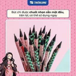 Thumbnail BÚT CHÌ GỖ ĐEN NHÂN VẬT DEMON SLAYER THIÊN LONG - Gỗ cao cấp, dễ chuốt, không gãy -  GP-030/DS 2