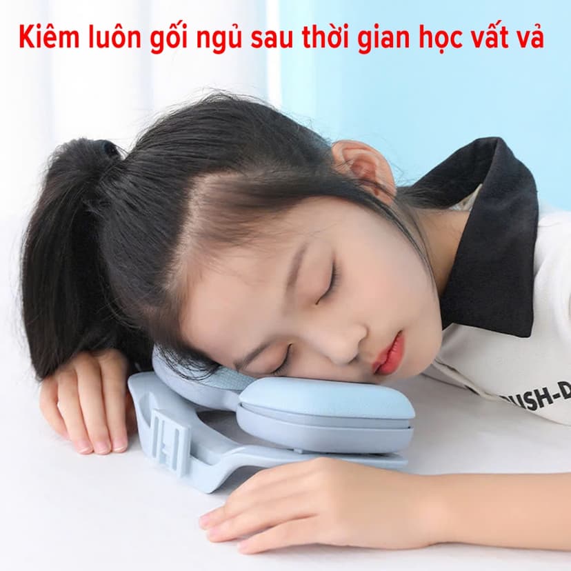 Ảnh Giá Đỡ Cằm Chống Cận Thị Cải Tiến PRO Dụng Cụ Chống Gù Hỗ Trợ Ngồi Thẳng Lưng Kiêm Gối Ngủ Êm Ái Chính Hãng Amalife 4