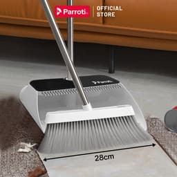 Thumbnail Chổi Quét Nhà Thông Minh Gấp Gọn, Kèm Hót Rác Lấy Được Tóc Dễ Dàng Parroti Broom - BM01 2
