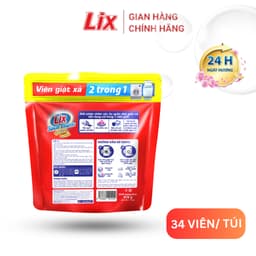 Thumbnail Viên giặt xả 2 trong 1 Lix hương nước hoa sạch thơm mát suốt ngày dài 34 viên 15g 00102 Lixco Việt Nam 2