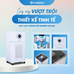 Thumbnail Máy Lọc Không Khí Kosmen KM-A65 Lọc Bằng Ion âm - Hàng Chính Hãng BH 24 Tháng 3