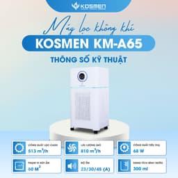 Thumbnail Máy Lọc Không Khí Kosmen KM-A65 Lọc Bằng Ion âm - Hàng Chính Hãng BH 24 Tháng 2