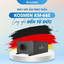 Thumbnail Máy Hút Ẩm Âm Trần Kosmen KM-66E Màn Hình Cảm Ứng Kỹ Thuật Số - Hàng Chính Hãng BH 24 tháng 4