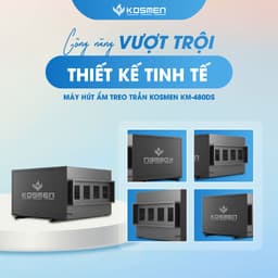 Thumbnail Máy Hút Ẩm Âm Trần Kosmen KM-480DS Công Suất 480 lít/ngày - Hàng Chính Hãng BH 24 Tháng 2
