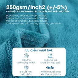 Thumbnail Mền tuyết NIN House siêu mềm mịn 100% Microfiber - Emerald (nhiều kích cỡ) 1