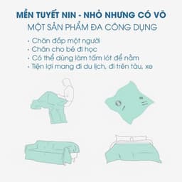Thumbnail Mền tuyết NIN House siêu mềm mịn 100% Microfiber - Emerald (nhiều kích cỡ) 3