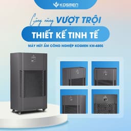 Thumbnail Máy Hút Ẩm Công Nghiệp Kosmen KM-480S Công Suất 480 Lít/Ngày- Hàng Chính Hãng Bảo Hành 24 Tháng 2