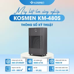 Thumbnail Máy Hút Ẩm Công Nghiệp Kosmen KM-480S Công Suất 480 Lít/Ngày- Hàng Chính Hãng Bảo Hành 24 Tháng 3