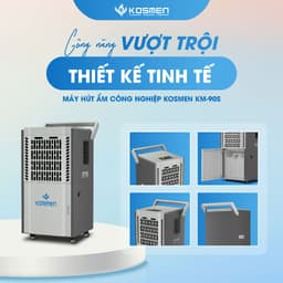 Thumbnail Máy Hút Ẩm Công Nghiệp Kosmen KM-90S Dung Tích Bình Nước 8L - Hàng Chính Hãng Bảo Hành 24 Tháng 3