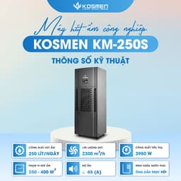 Thumbnail Máy Hút Ẩm Công Nghiệp Kosmen KM-250S Công Suất 250 Lít/Ngày- Hàng Chính Hãng Bảo Hành 24 Tháng 2