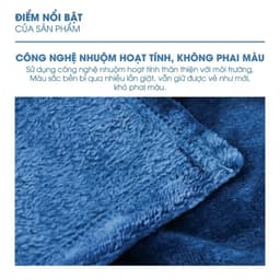 Thumbnail Mền tuyết NIN House - Dark Blue siêu mềm mịn nhiều kích cỡ 3