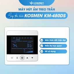 Thumbnail Máy Hút Ẩm Âm Trần Kosmen KM-480DS Công Suất 480 lít/ngày - Hàng Chính Hãng BH 24 Tháng 3