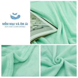 Thumbnail Mền tuyết NIN siêu mềm mịn 100% Microfiber - Mint (nhiều kích cỡ) 3