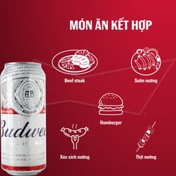 Thumbnail Thùng 12 Lon Bia Budweiser (500ml/lon) 3