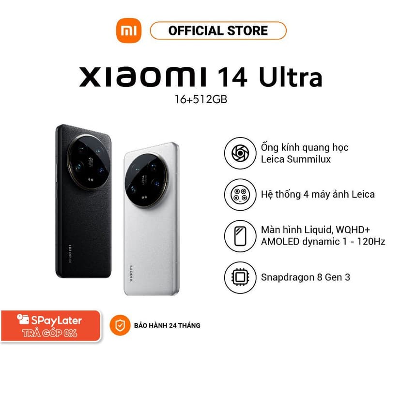 Ảnh Điện thoại thông minh Xiaomi 14 Ultra (16+512GB) | Màn hình 6.73" WQHD+ AMOLED 120Hz | Camera Leica | Snapdragon® 8Gen3 2