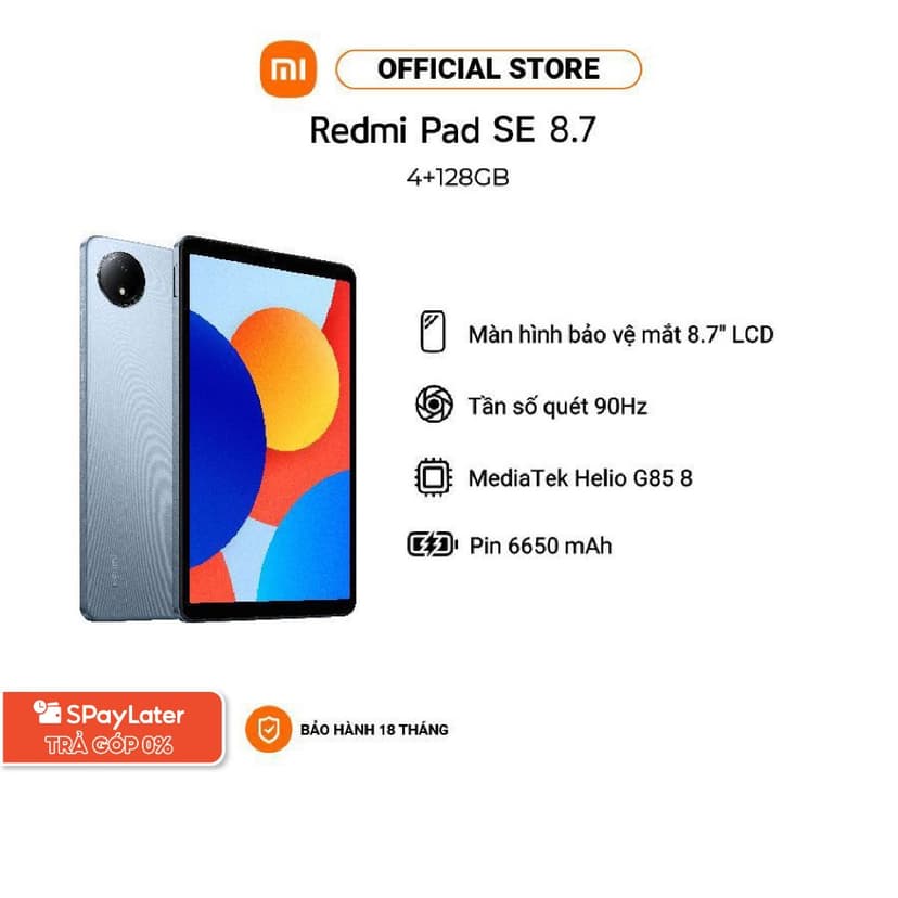 Ảnh Máy tính bảng Redmi Pad SE 8.7 Wifi (4+128GB) | LCD 90Hz | MediaTek Helio G85 8 | Pin 6650mAh 1