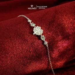 Thumbnail Lắc tay bạc nữ HELINO cỏ bốn lá đính đá và charm cao cấp trang sức cá tính V35 1