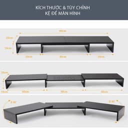 Thumbnail Bộ 3 Kệ Để Màn Hình Đa Chức Năng Dễ Dàng Điều Chỉnh Chiều Dài Từ 80 Đến 120cm KEGODA KDB10 3