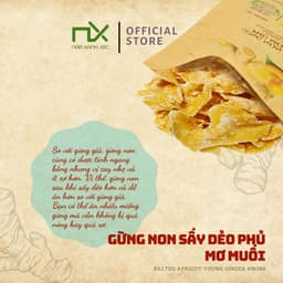 Thumbnail Gừng Non Sấy Dẻo Phủ Mơ Muối Nam Xanh Túi 40g 1
