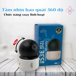 Thumbnail Camera wifi quay quét 360 UNIVIEW S3EM3 3MP còi báo động đàm thoại 2 chiều chống nước IP67 BH 2 năm 1