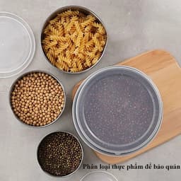 Thumbnail Bộ 5 hộp Inox đựng thức ăn nhiều kích cỡ có nắp đậy kín 3