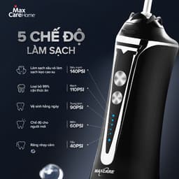 Thumbnail Máy Tăm Nước Cầm Tay Công Nghệ Nhật Bản Maxcare Max468Prime 5 Chế Độ, Thiết Kế Nguyên Khối 300ml 2