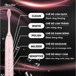 Thumbnail Bàn chải điện Brushie Eco phiên bản tiết kiệm 2024 với 5 chế độ làm sạch phù hợp cả cho người niềng răng 1