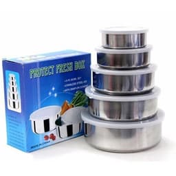Thumbnail Bộ 5 hộp Inox đựng thức ăn nhiều kích cỡ có nắp đậy kín 2