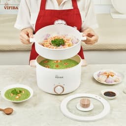 Thumbnail Nồi lẩu điện siêu tốc Vifiba chính hãng - nồi điện đa năng - công suất 1000W - dung Tích 3L 3