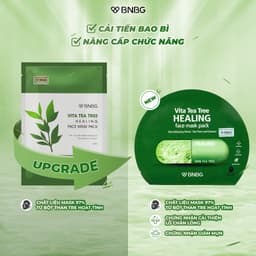 Thumbnail Combo 10 Mặt nạ tràm trà làm dịu, giảm sưng viêm mụn BNBG Vita Tea Tree Healing Face Mask Pack 30ml 2