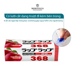 Thumbnail Màng Bọc Thực Phẩm PVC Las Palms chính hãng 30cmx368 (250m) dao nhựa MBTP00006026 - Moriitalia 3